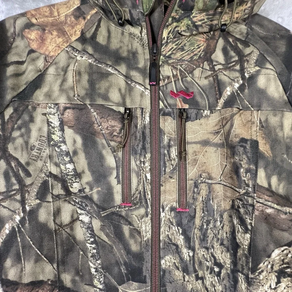 Walls Womens L Camo Insulated Hooded Hunting Gear Pink Accents Gorpcore Workwear - Picture 6 of 13